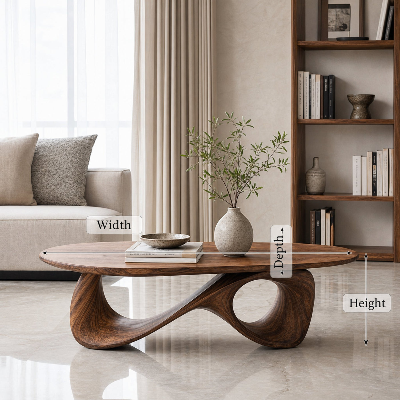 Rustic Coffee Table For Natural Home Styling - product view 6