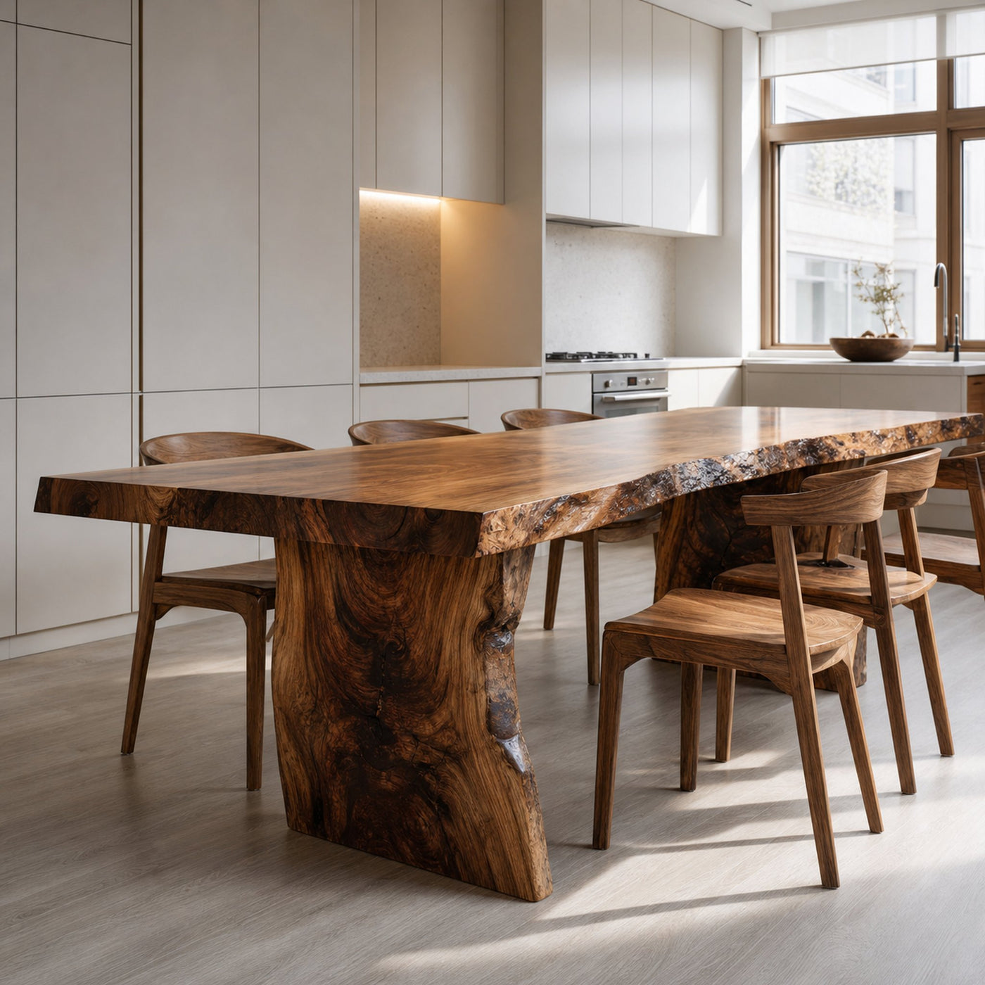 Rustic Live Edge Dining Table For Dining Area