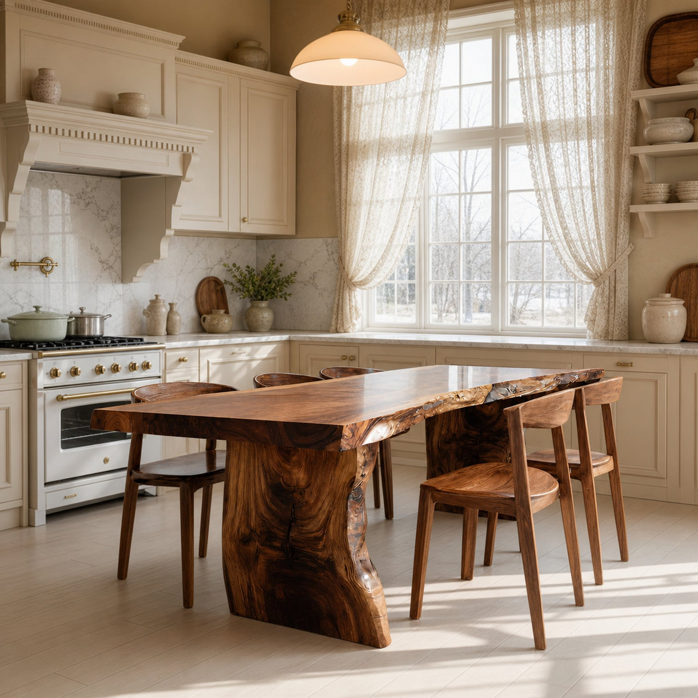 Rustic Live Edge Dining Table For Dining Area - product view 6