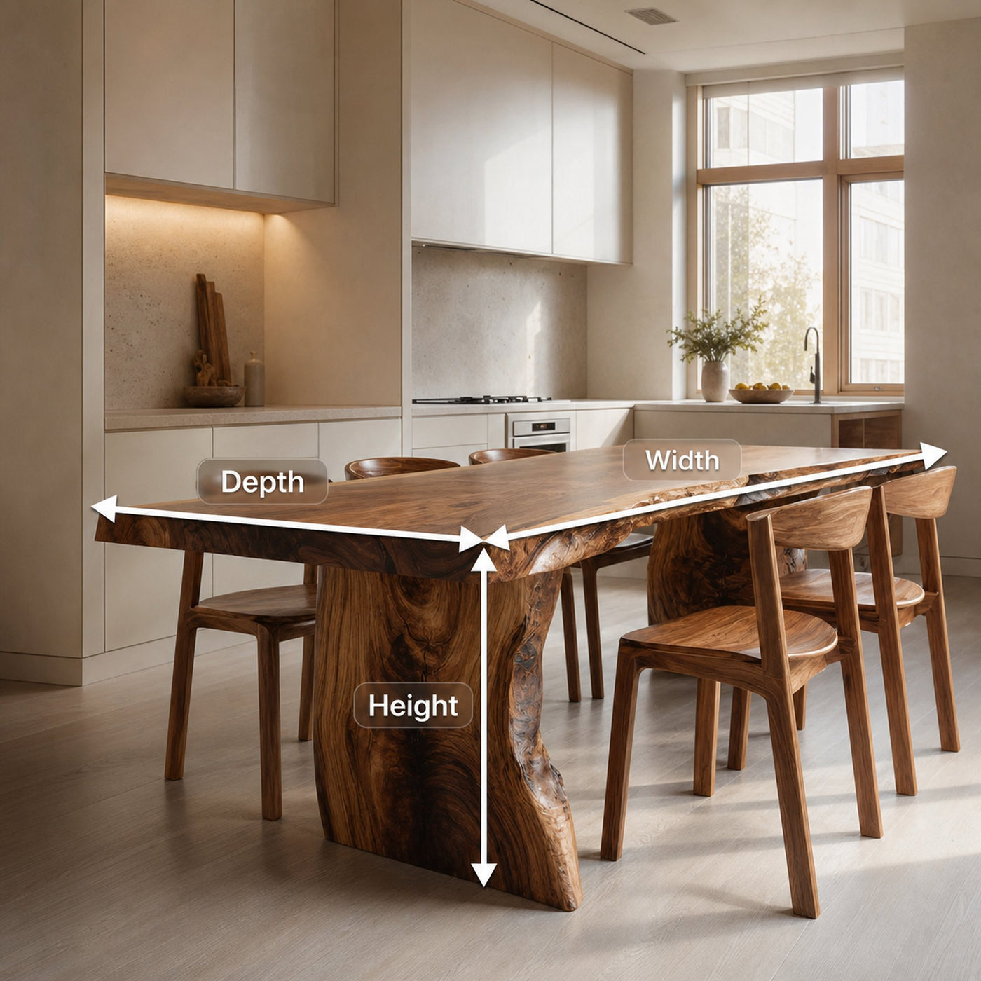 Rustic Live Edge Dining Table For Dining Area - product view 8