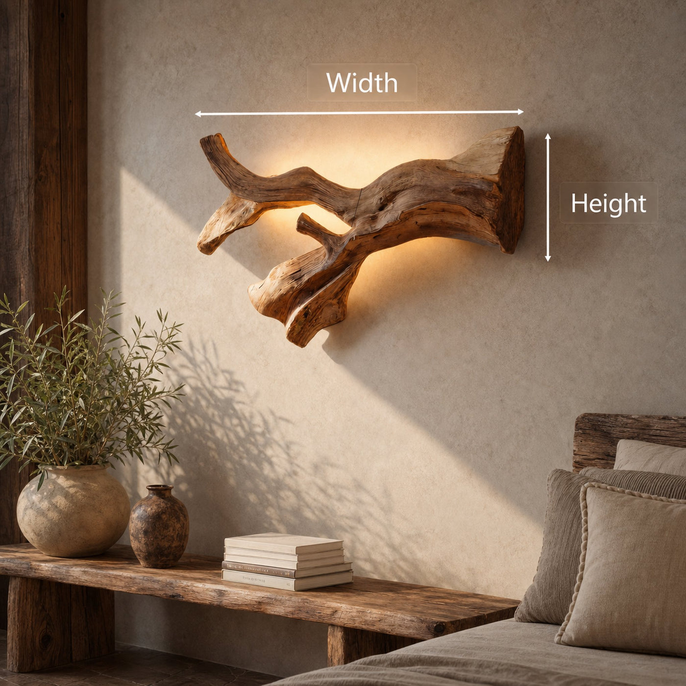 Rustic Natural Wall Lamp For Hallway - product view 8
