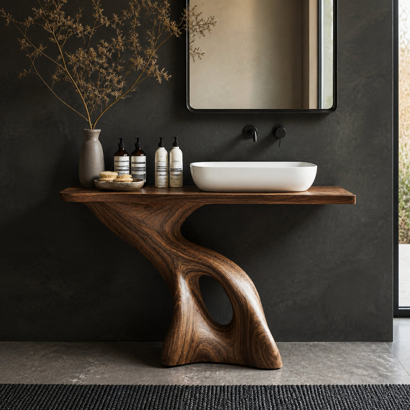 Rustic Solid Vanity For Vintage Bathroom Styling