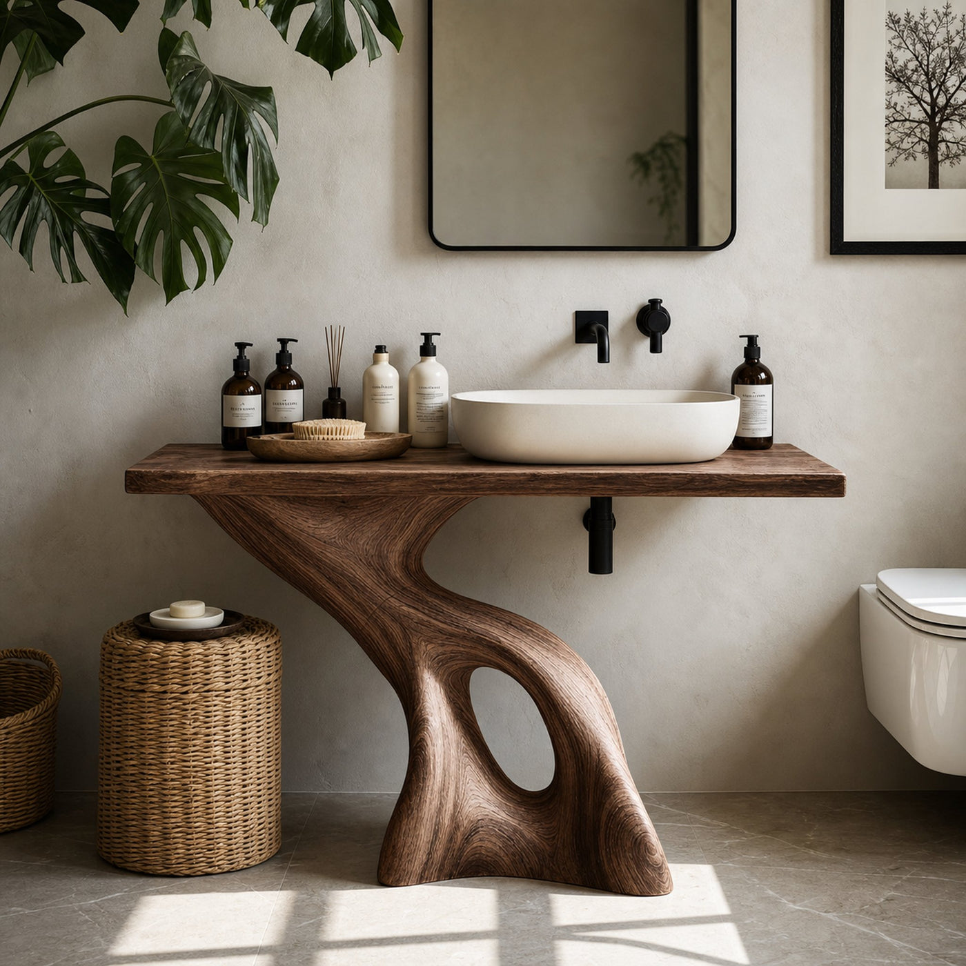 Rustic Solid Vanity For Vintage Bathroom Styling - product view 6