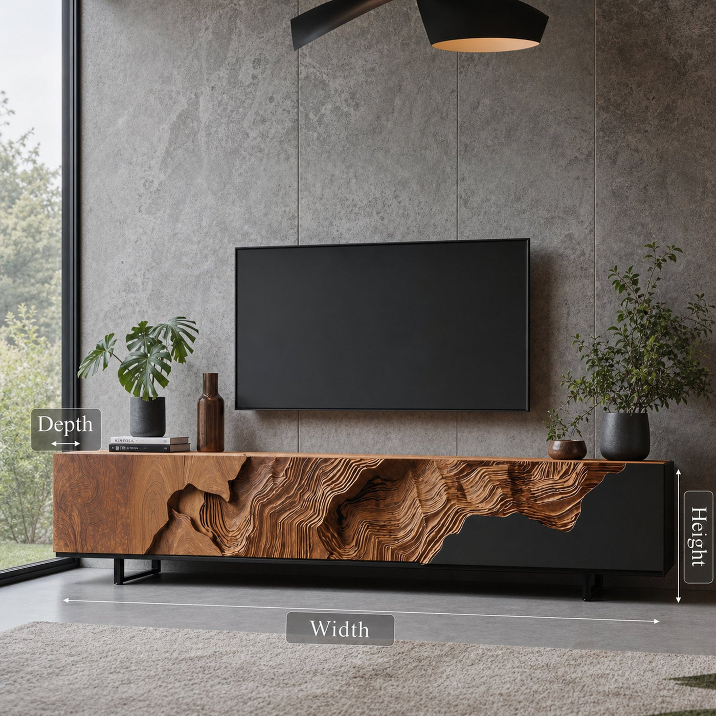 Rustic TV Console Stand For Living Room Design - product view 6