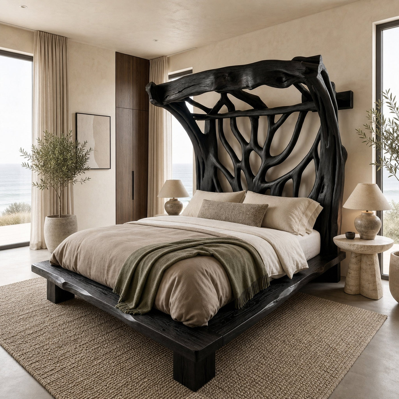 Rustic Tree Bed Modern Bedroom - product view 7