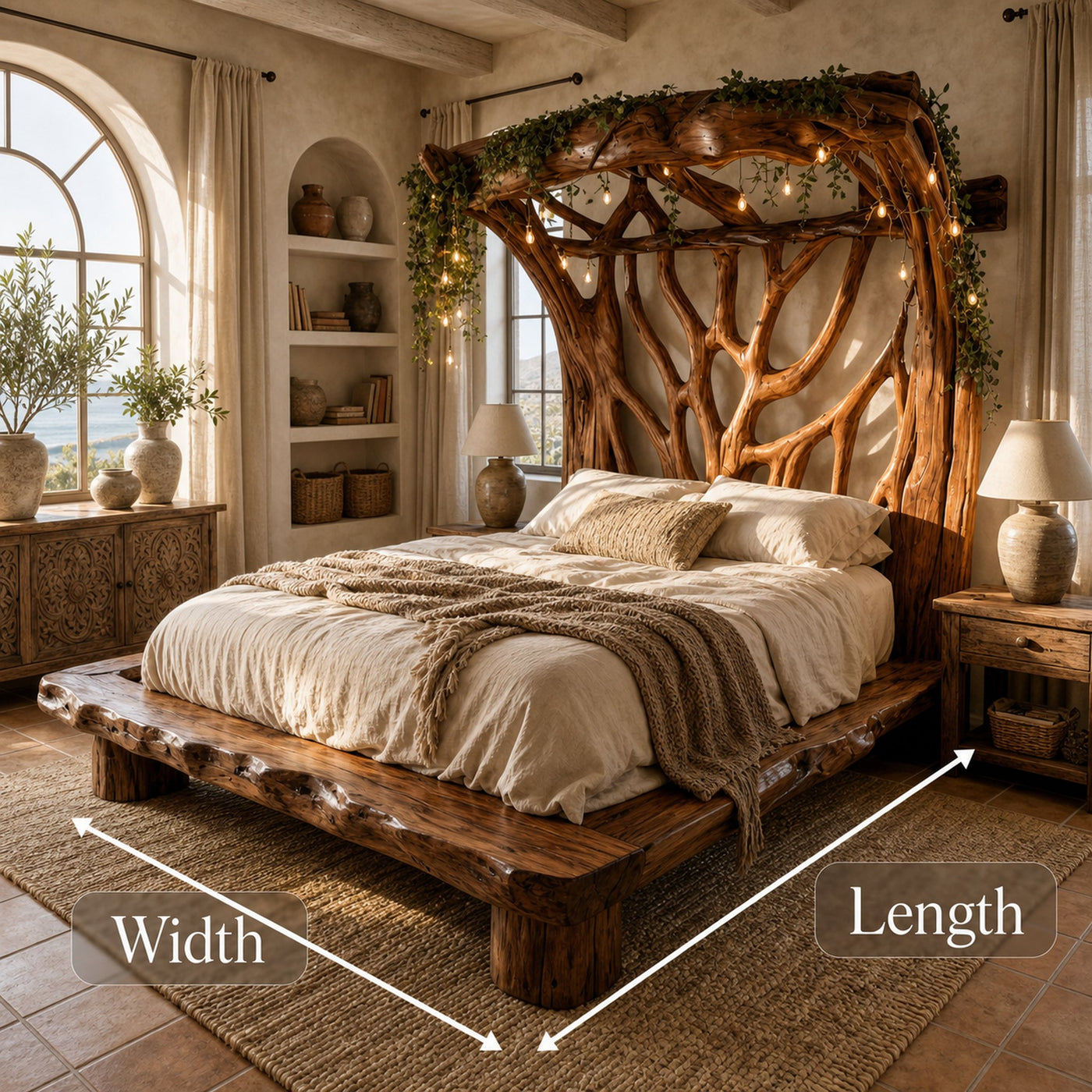 Rustic Tree Bed Modern Bedroom - product view 8