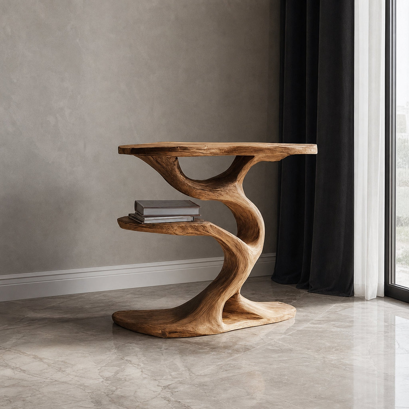 Rustic Tree End Table Living Room