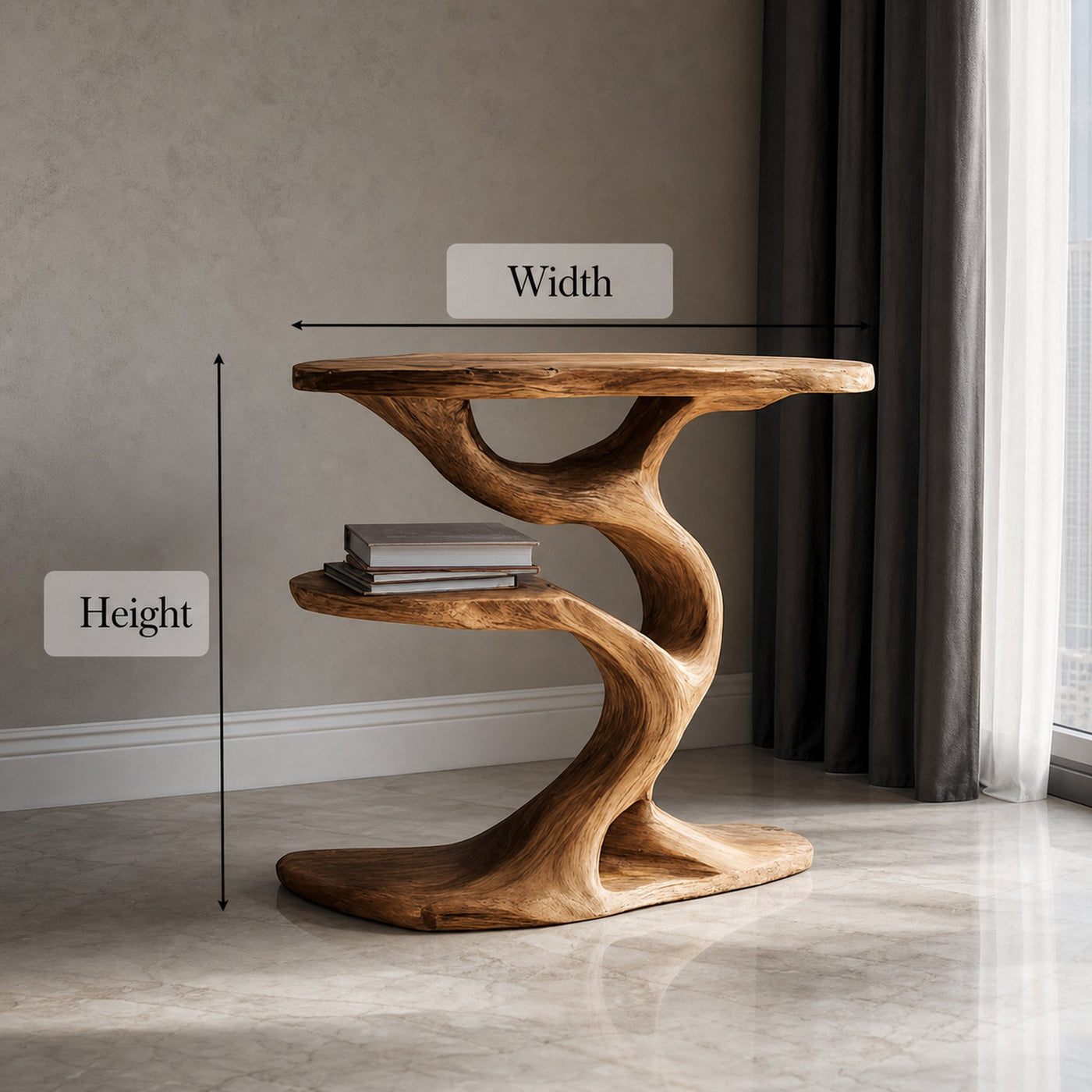 Rustic Tree End Table Living Room - product view 7