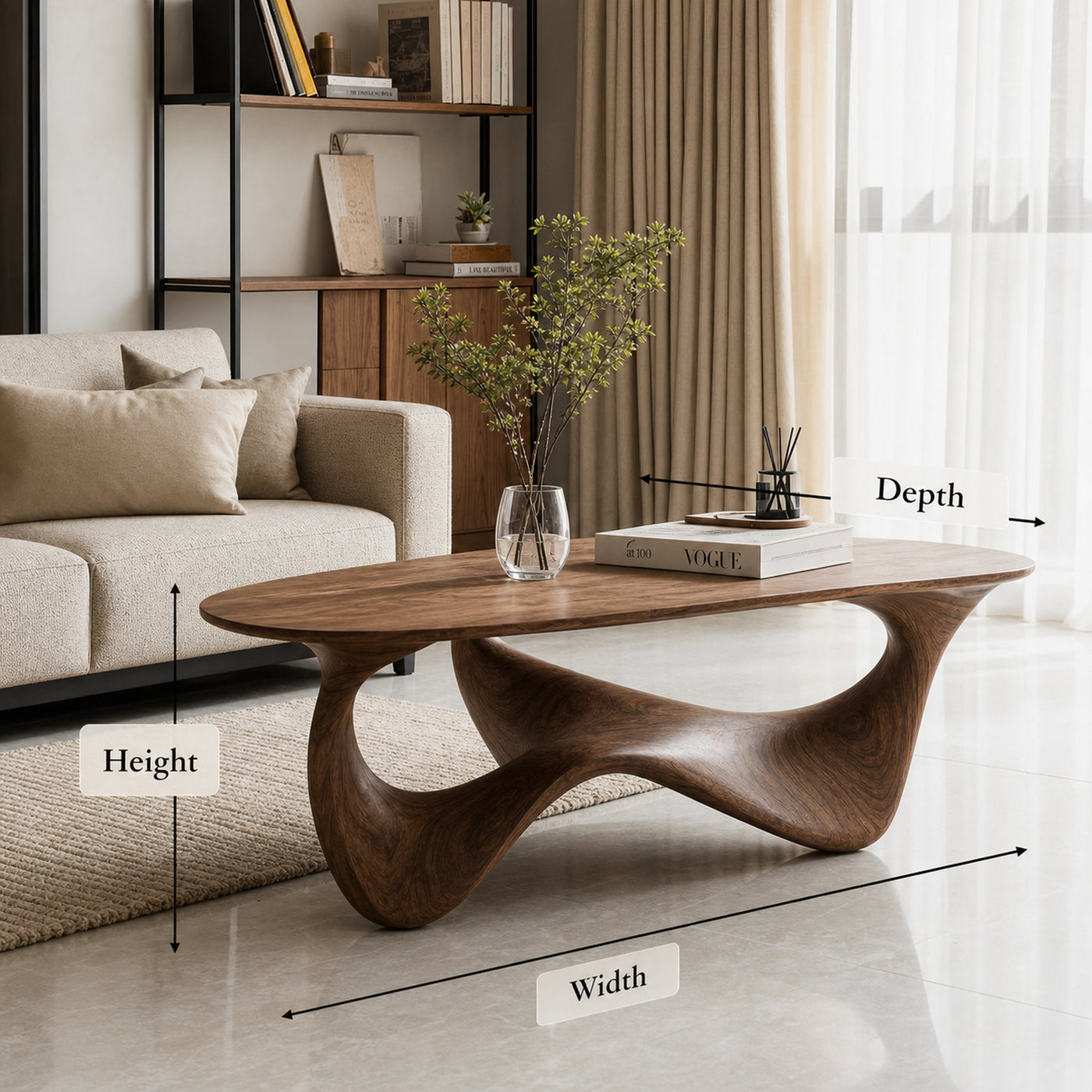 Rustic Wood Table For Natural Home Styling - product view 8