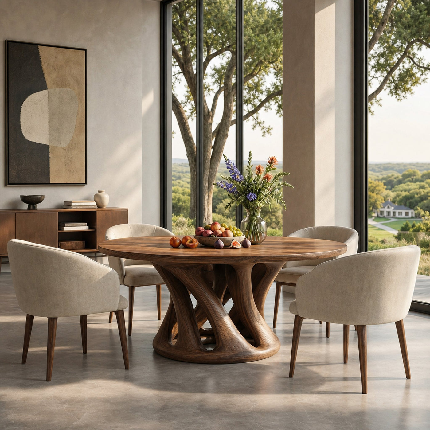Sculptural Round Dining Table For Contemporary Interior - product view 7