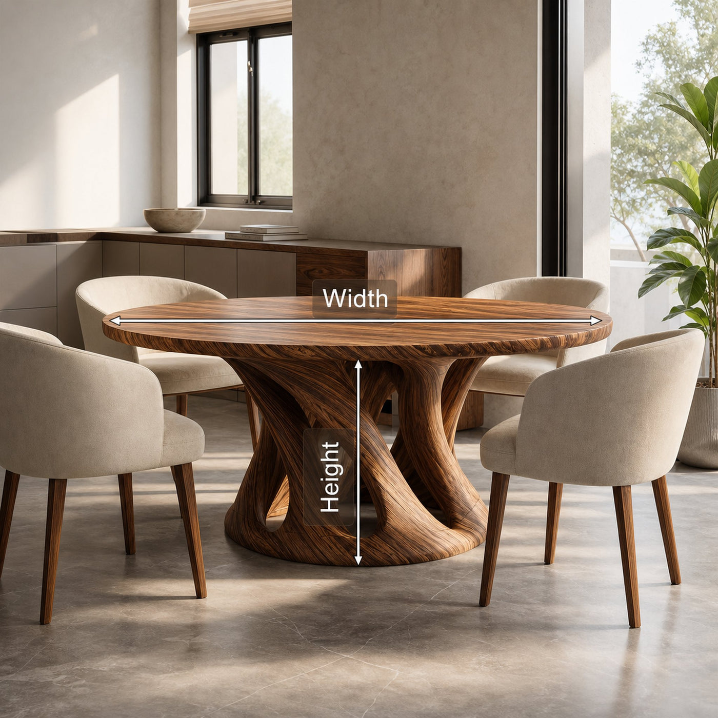 Sculptural Round Dining Table For Contemporary Interior - product view 8