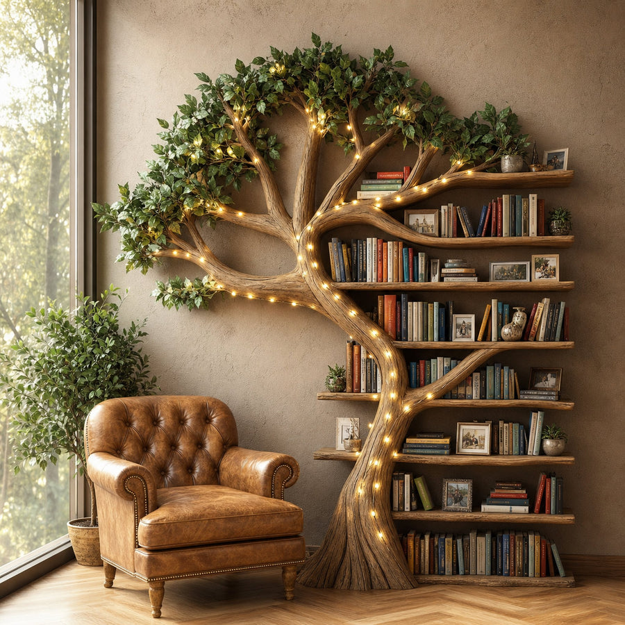 Tree Branch Bookshelf Floating Bookshelf Living Room