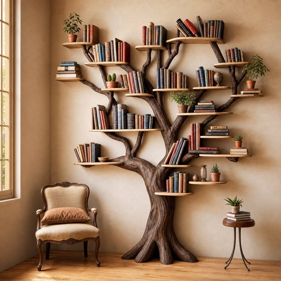 Tree Branch Floating Bookshelf Decor