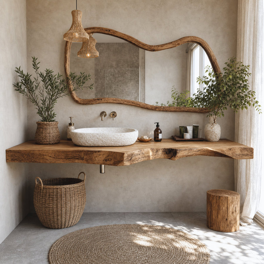 Vintage Solid Wood Vanity For Modern Bathroom Look