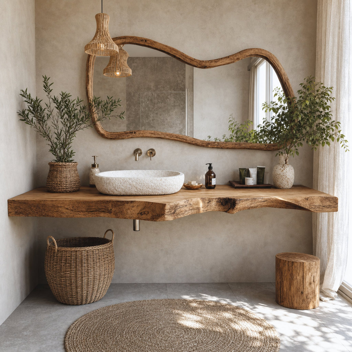 Vintage Solid Wood Vanity For Modern Bathroom Look