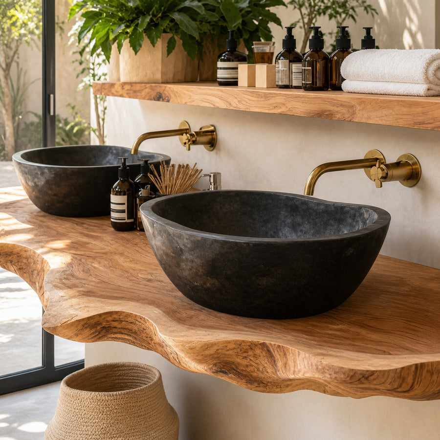 Wooden Vessel Sink Handcrafted For Bathroom Renovation