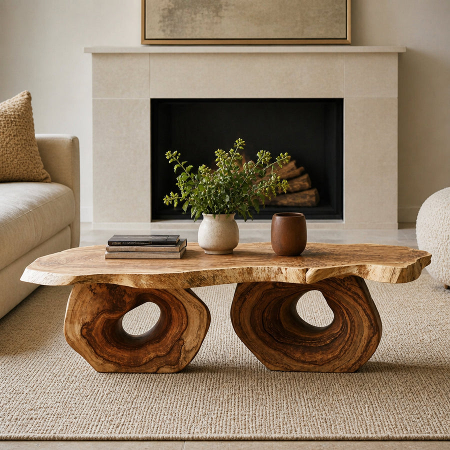 Antique Wood Coffee Table For Vintage Home Interiors