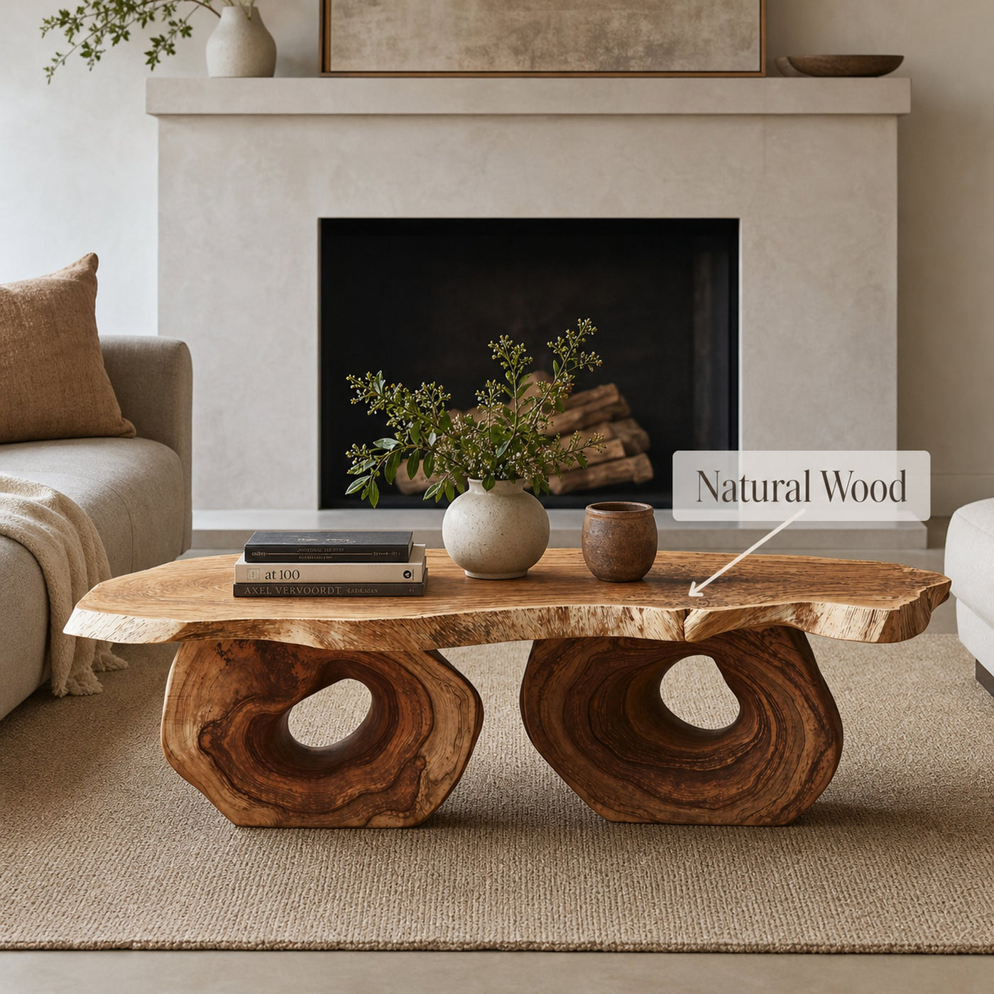 Antique Wood Coffee Table For Vintage Home Interiors - product view 6