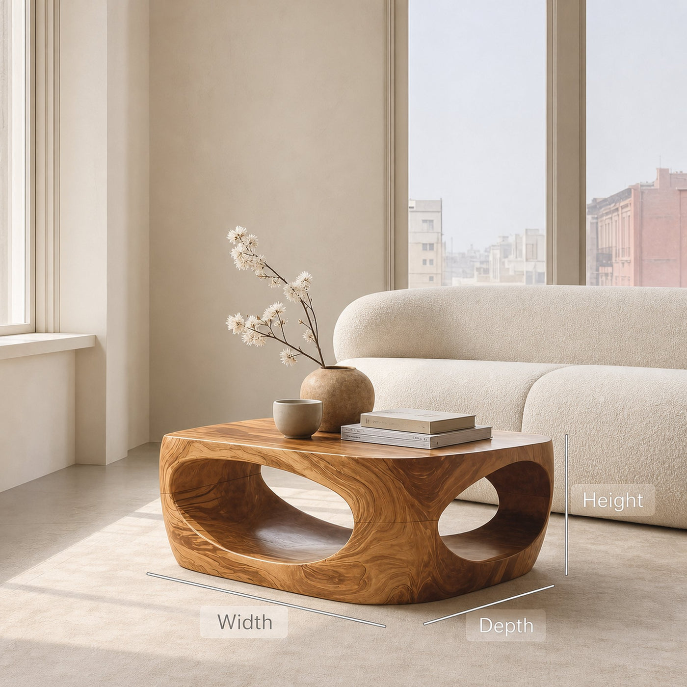 Artistic Carved Coffee Table For Living Room - product view 6