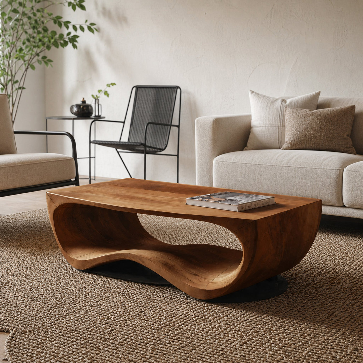 Artistic Sculptural Curved Coffee Table For Living Room - product view 6