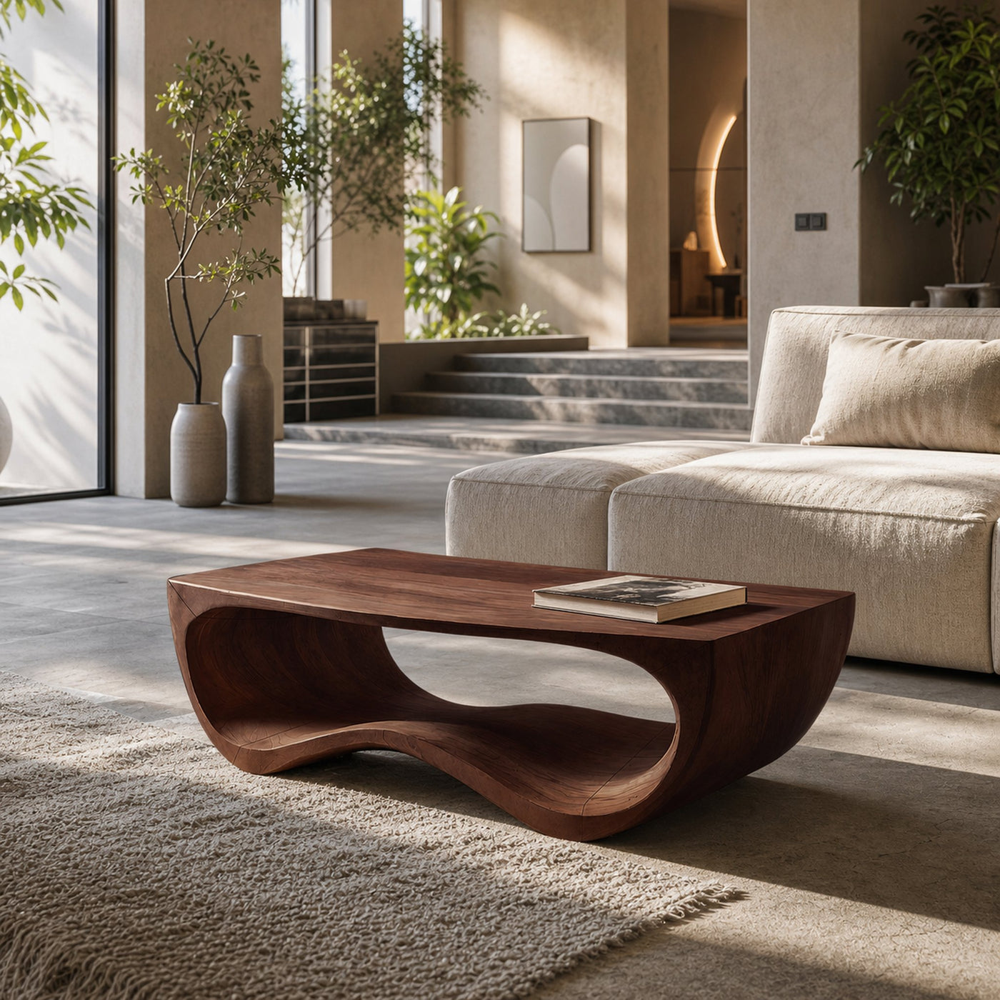 Artistic Sculptural Curved Coffee Table For Living Room - product view 7