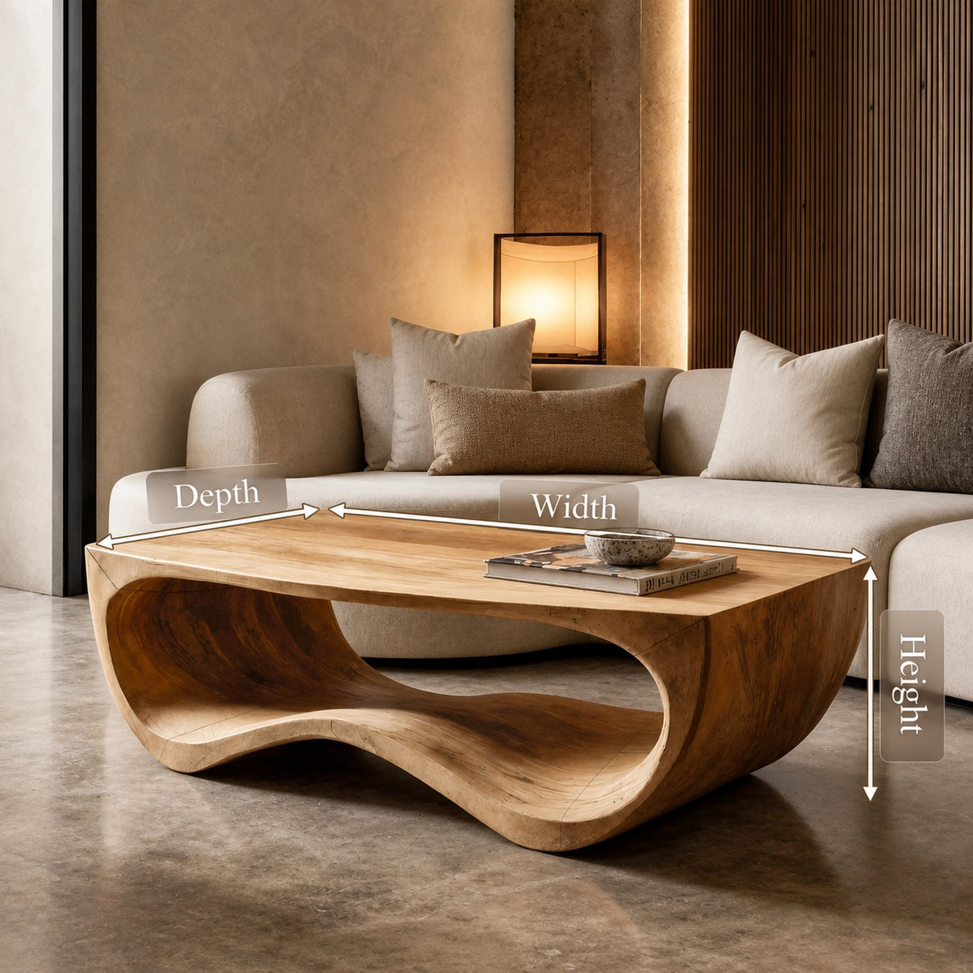 Artistic Sculptural Curved Coffee Table For Living Room - product view 8
