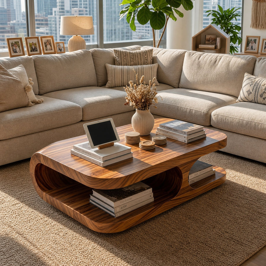 Boho Coffee Table For Coastal Interior