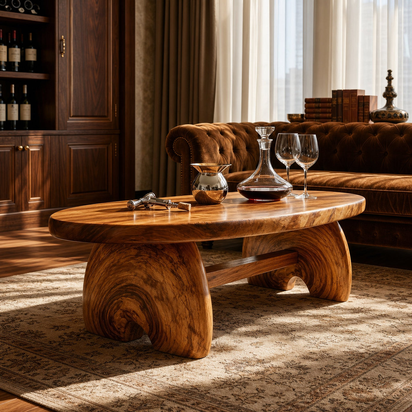 Boho Oval Coffee Table For Moroccan Lounge - product view 6