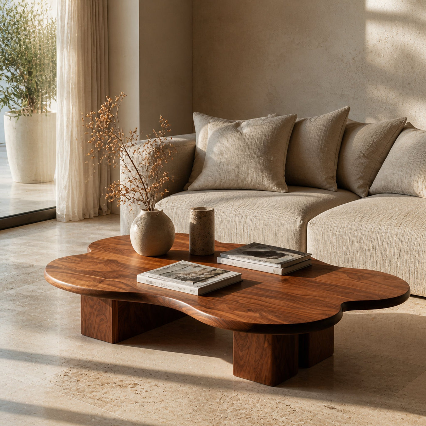 Contemporary Cloud Shape Coffee Table For Living Room Decor