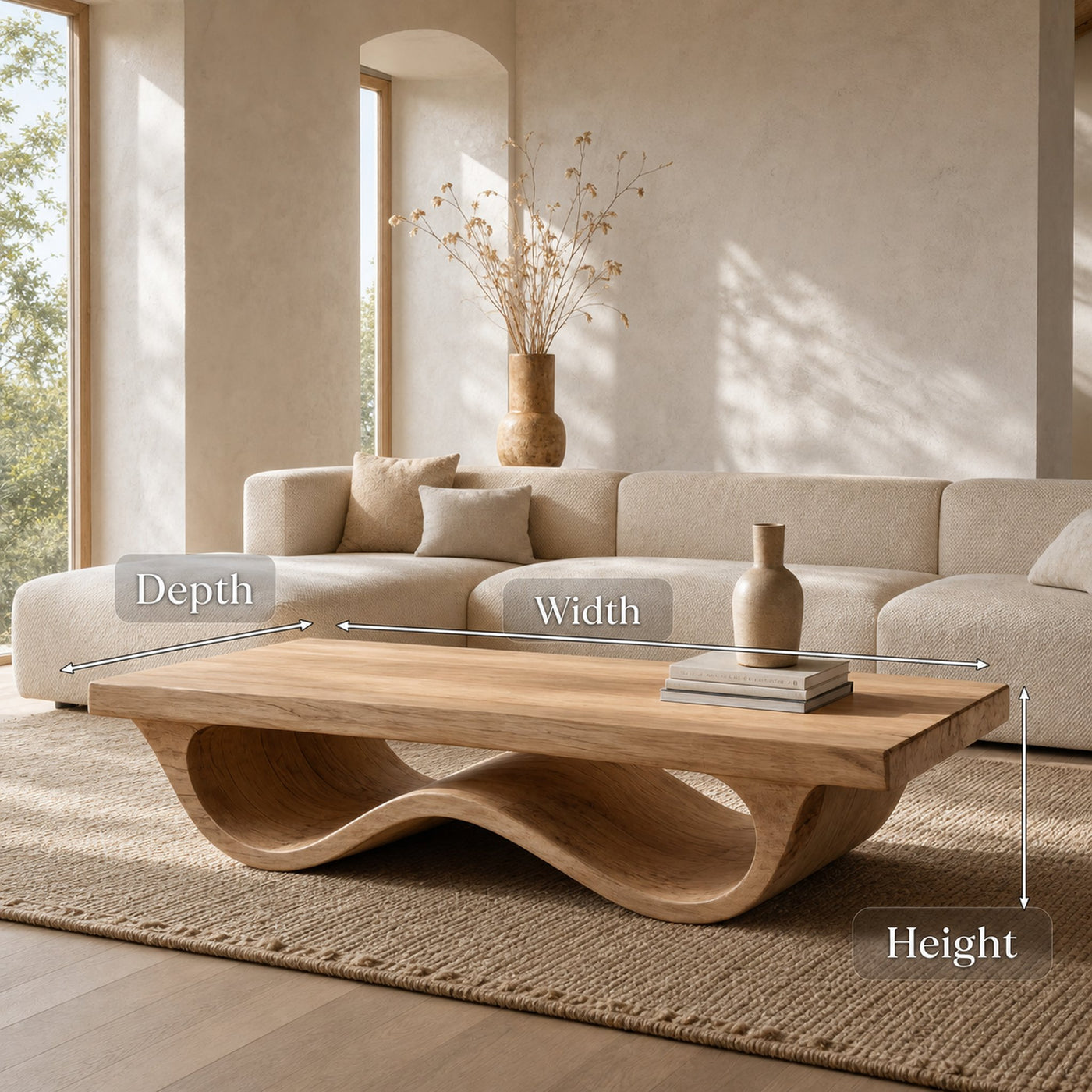 Contemporary Coffee Table Curved Leg Design For Living Room - product view 7
