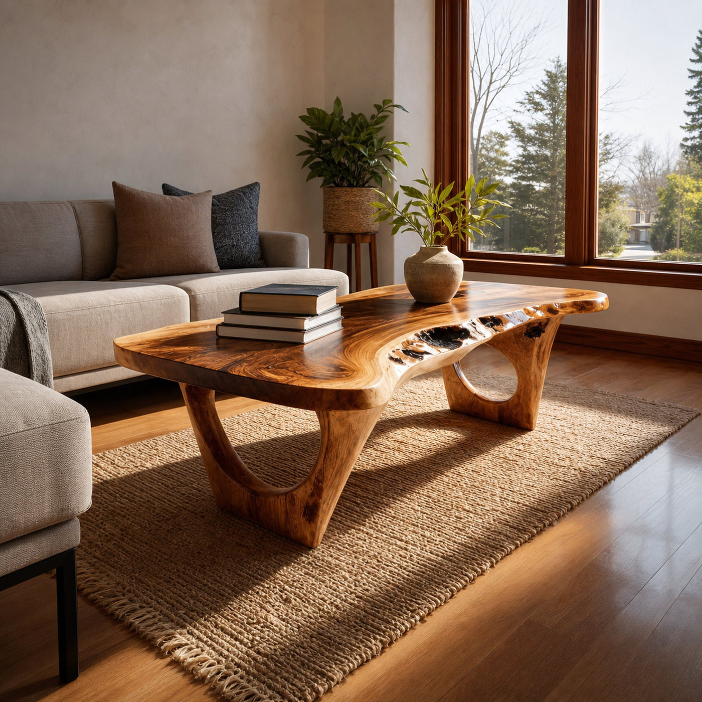 Contemporary Coffee Table Live Edge Design For Living Room