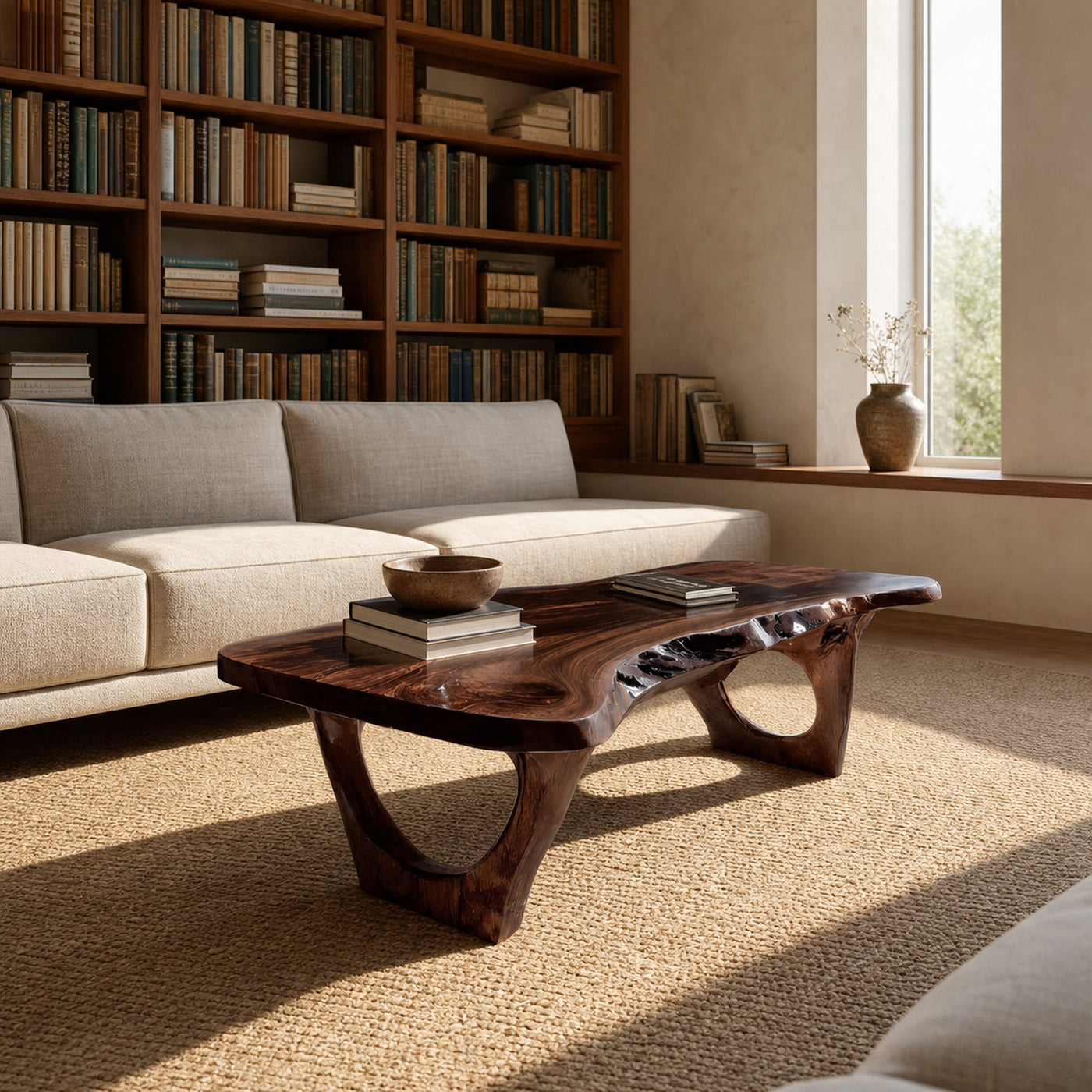 Contemporary Coffee Table Live Edge Design For Living Room - product view 7