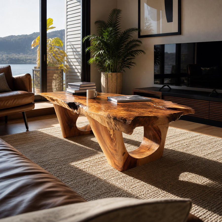 Contemporary Coffee Table Live Edge Design For Modern Home