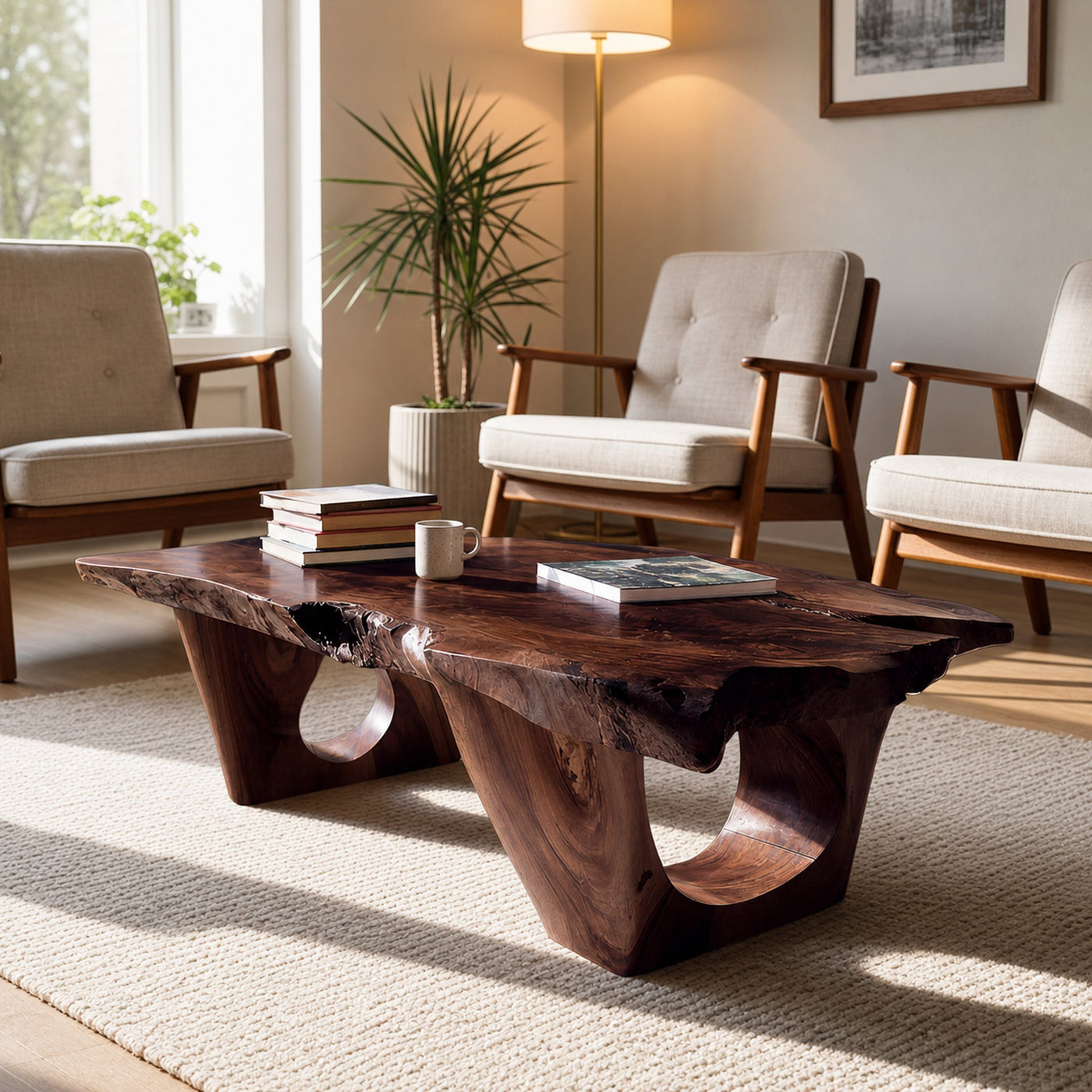 Contemporary Coffee Table Live Edge Design For Modern Home - product view 7