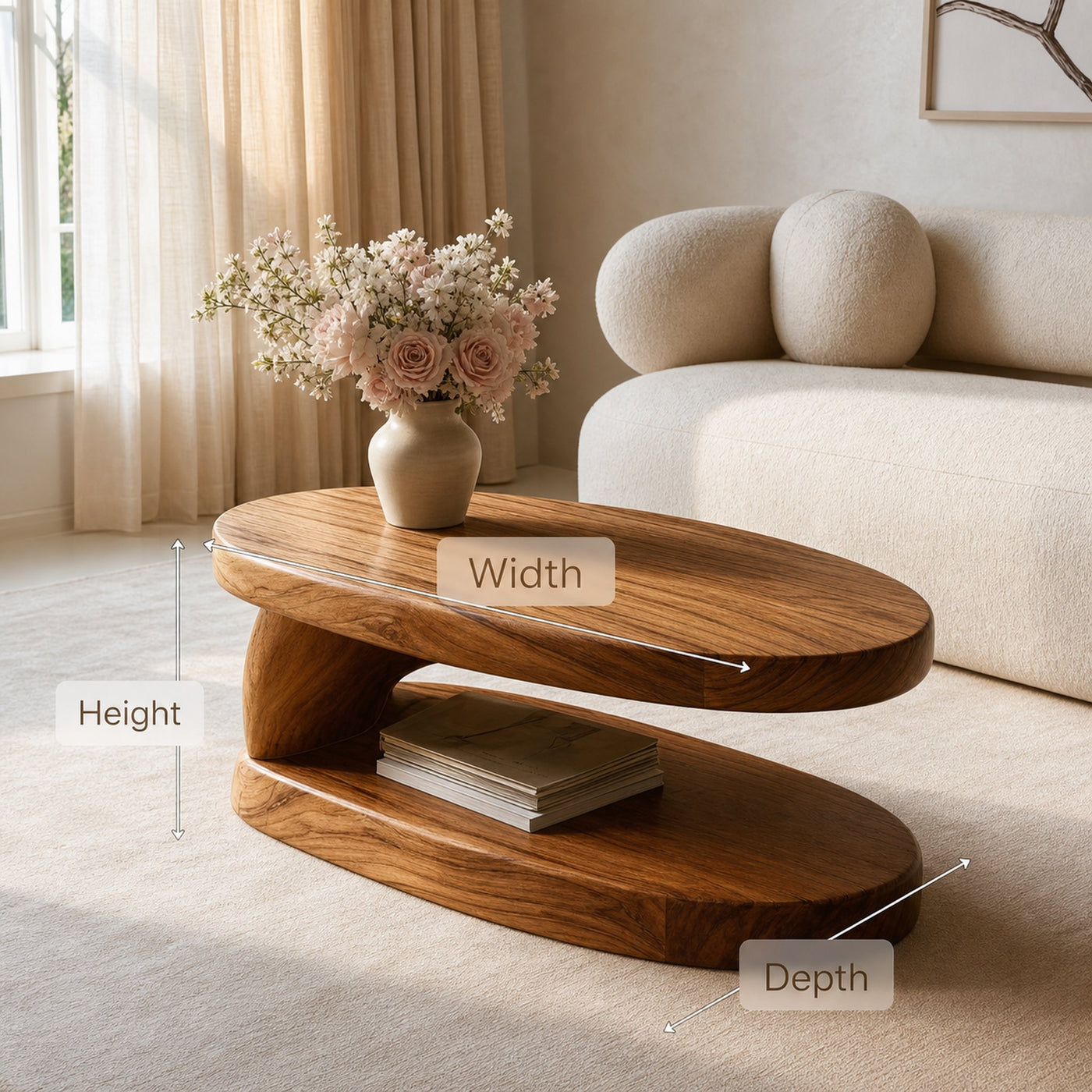 Contemporary Handcrafted Coffee Table For Living Room - product view 6
