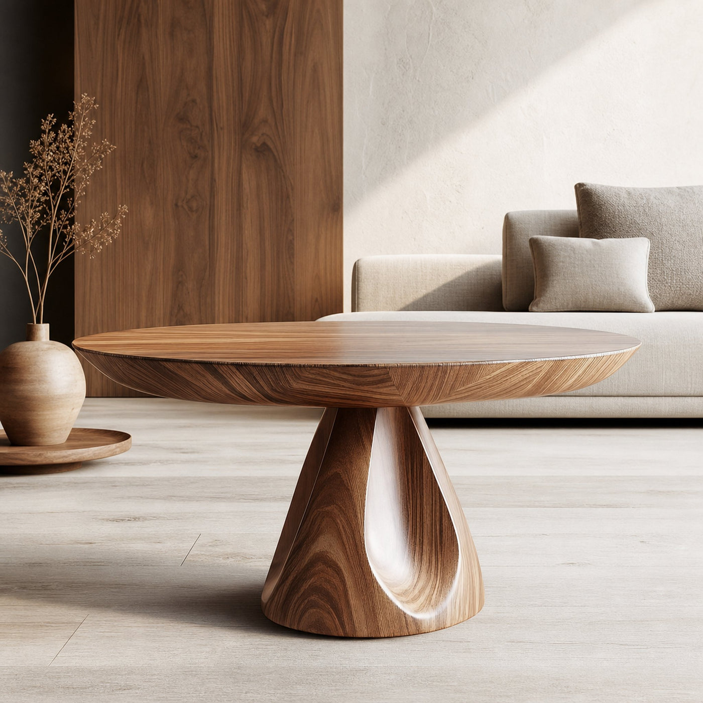 Contemporary Round Coffee Table Living Room Family Room