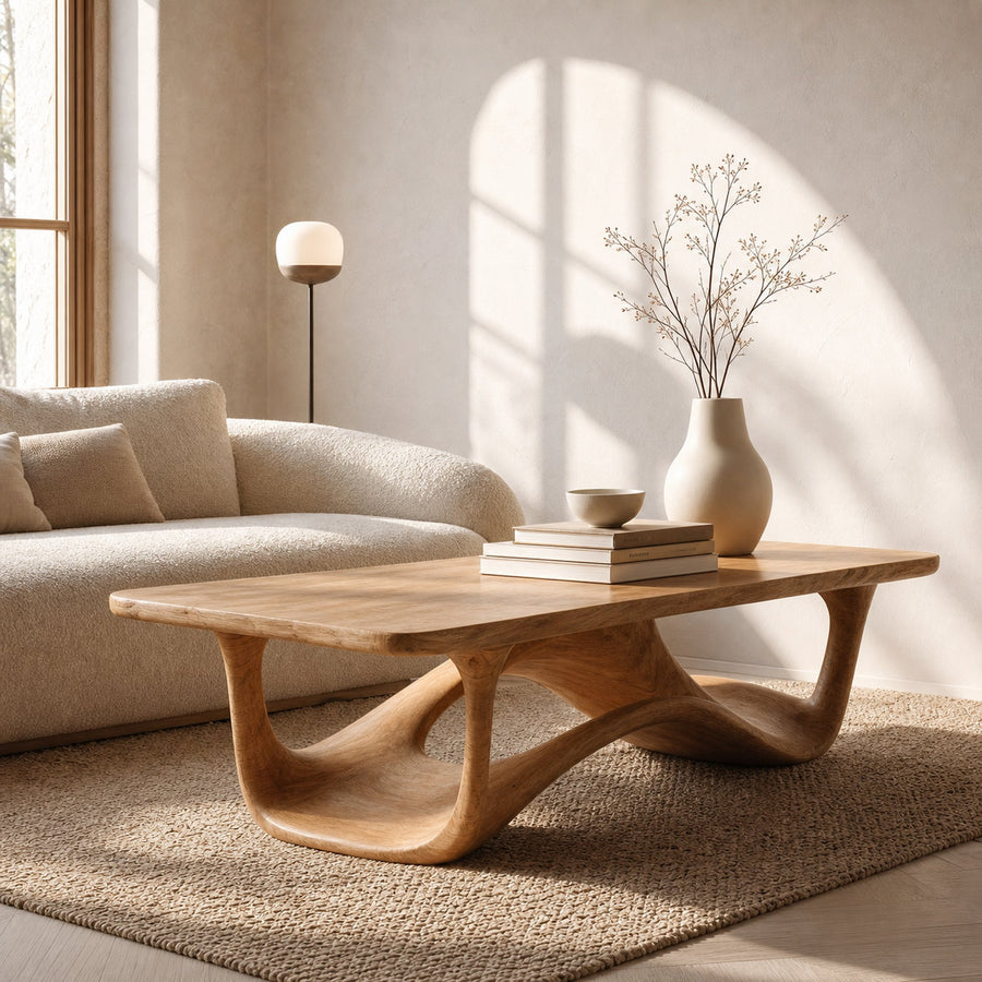 Contemporary Sculptural Coffee Table For Living Room