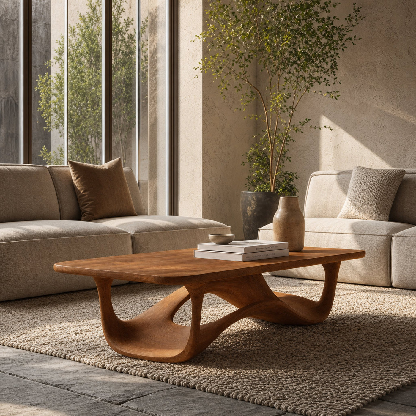 Contemporary Sculptural Coffee Table For Living Room - product view 6