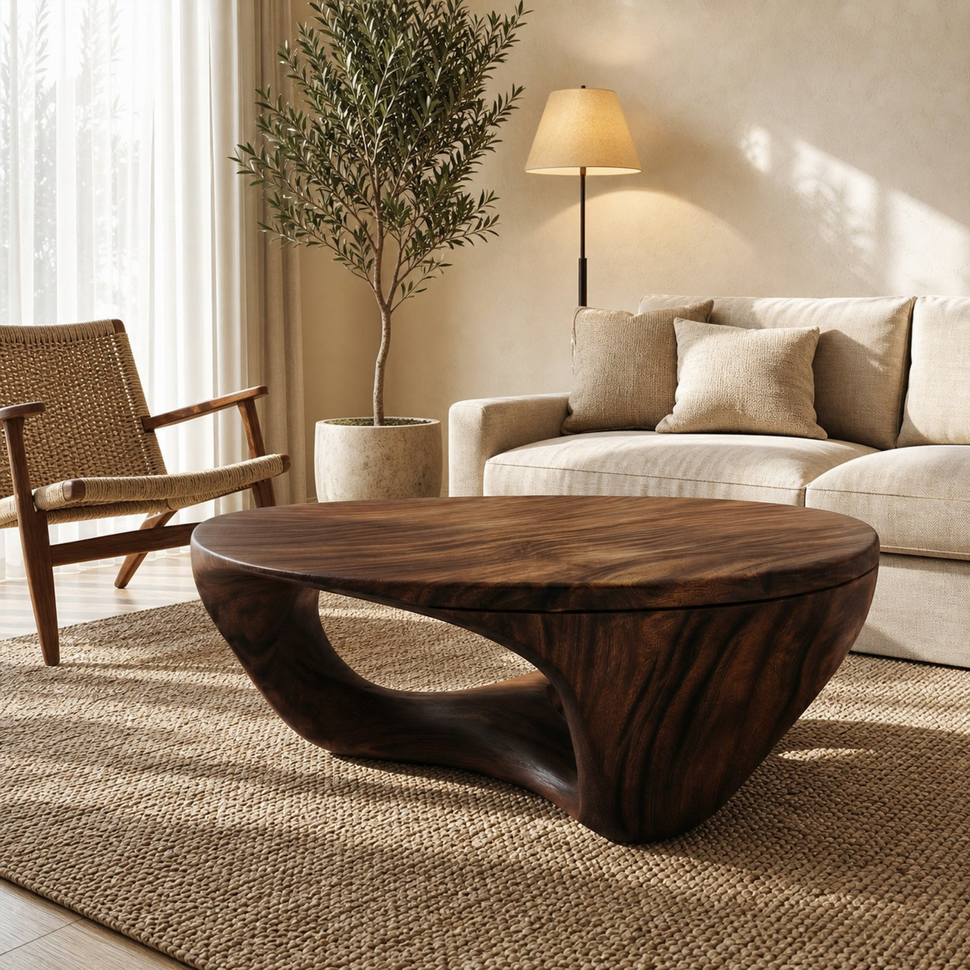 Contemporary Sculptural Coffee Table For Living Room And Lounge - product view 7