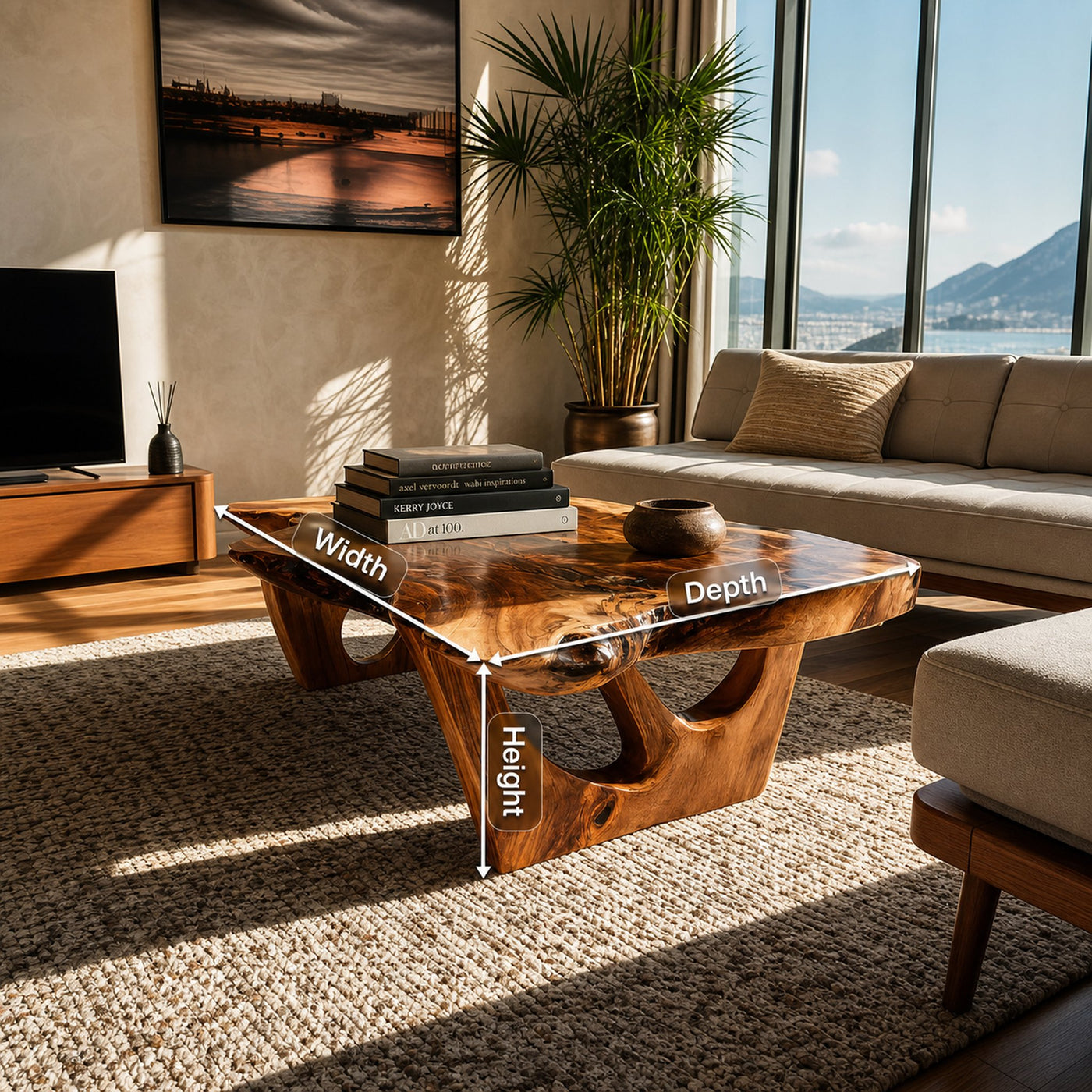 Contemporary Sculptural Coffee Table For Modern Living Room - product view 8