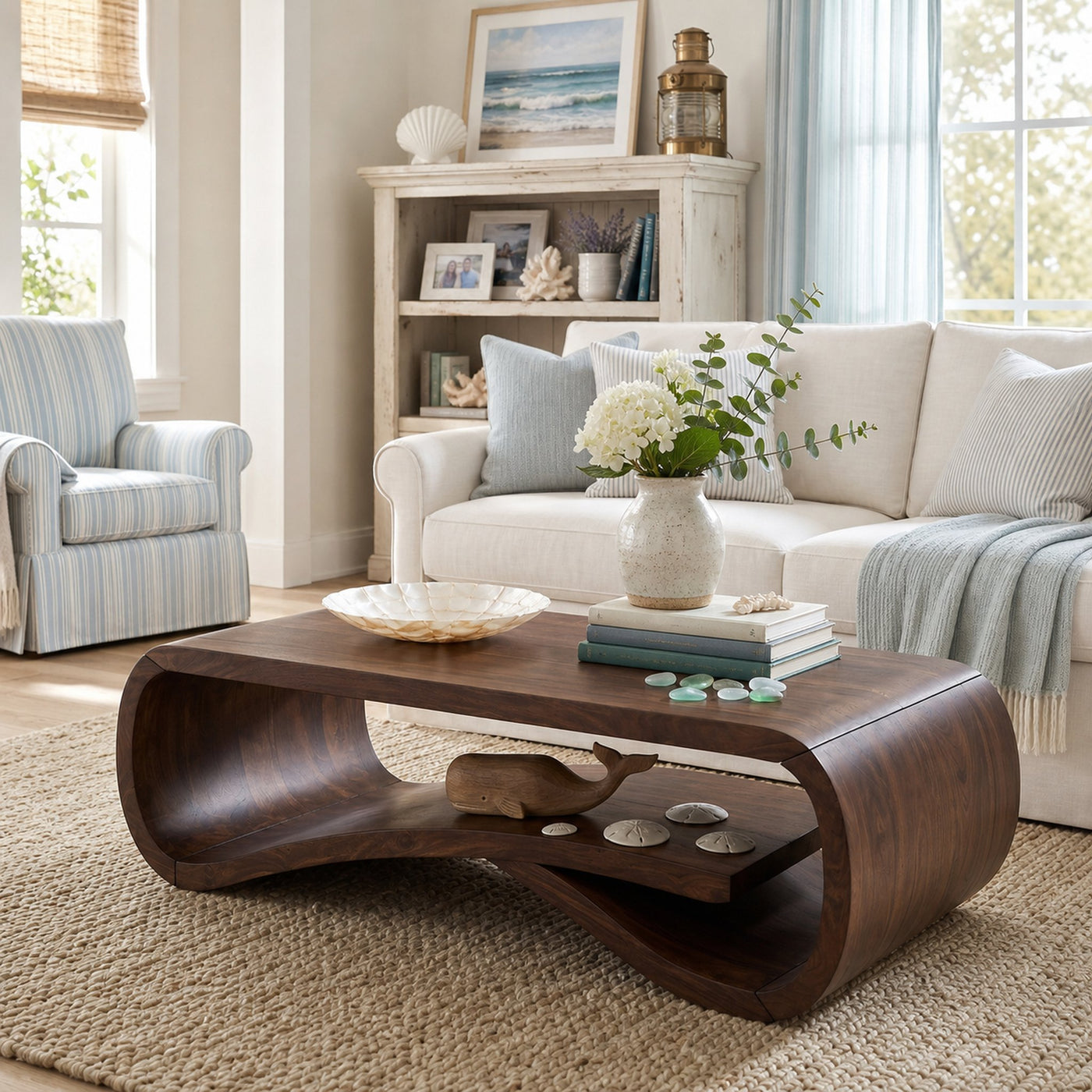Contemporary Wave Coffee Table For Living Room - product view 7