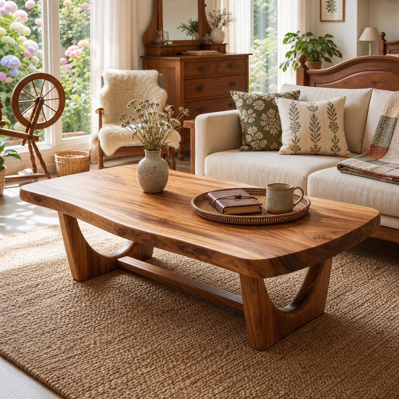 Cottage Coffee Table For Garden Style Room