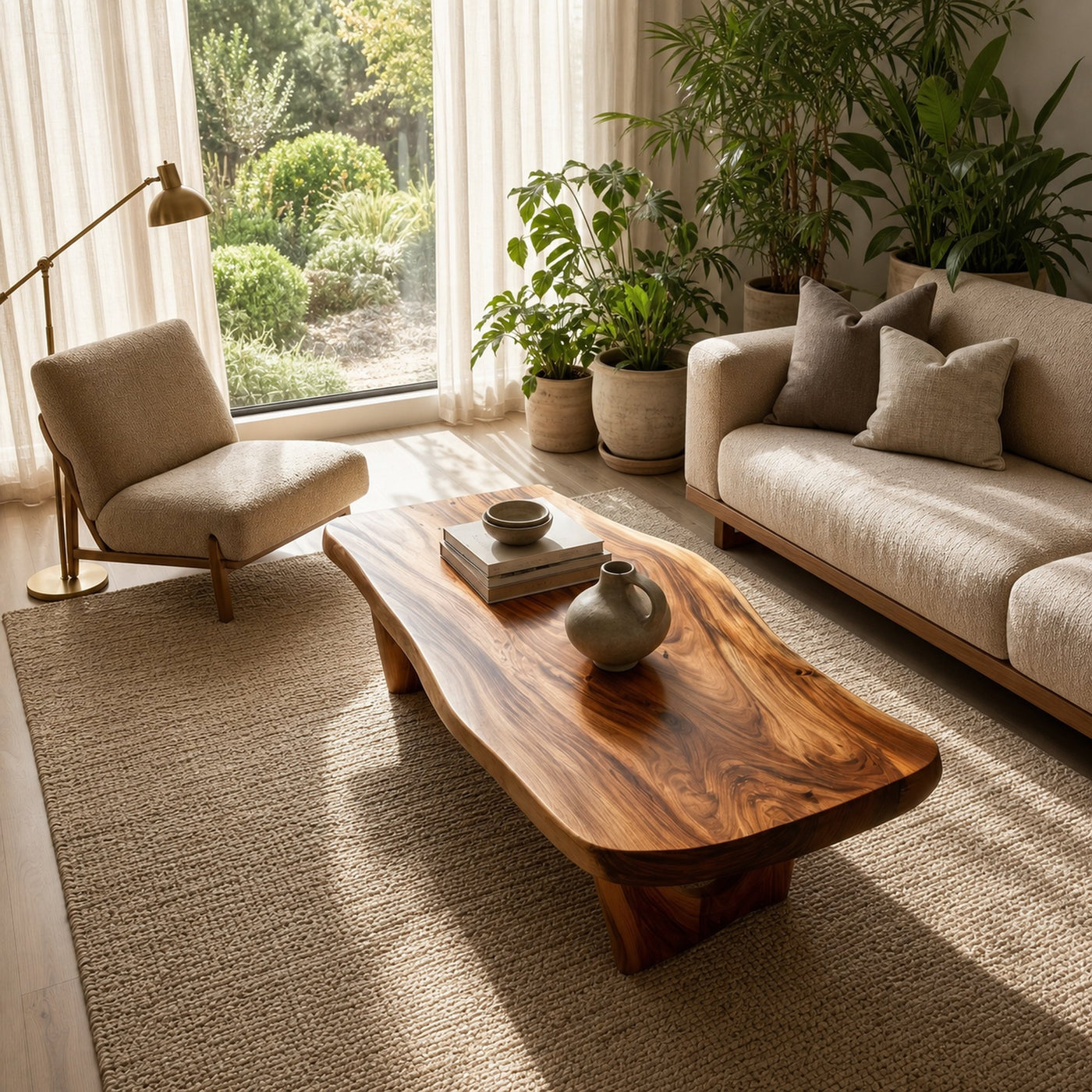 Cottage Coffee Table For Garden Style Room - product view 2
