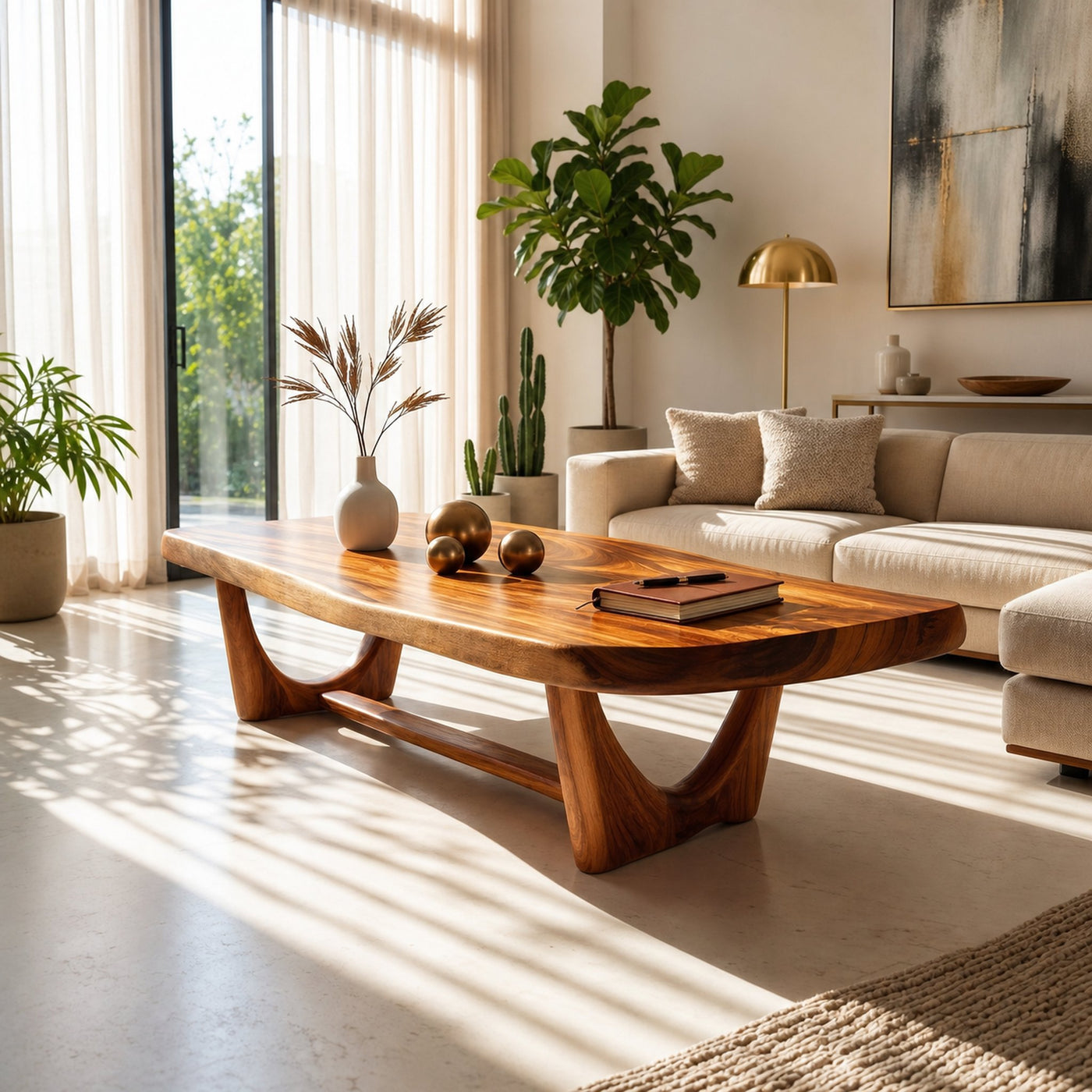 Cottage Coffee Table For Garden Style Room - product view 6
