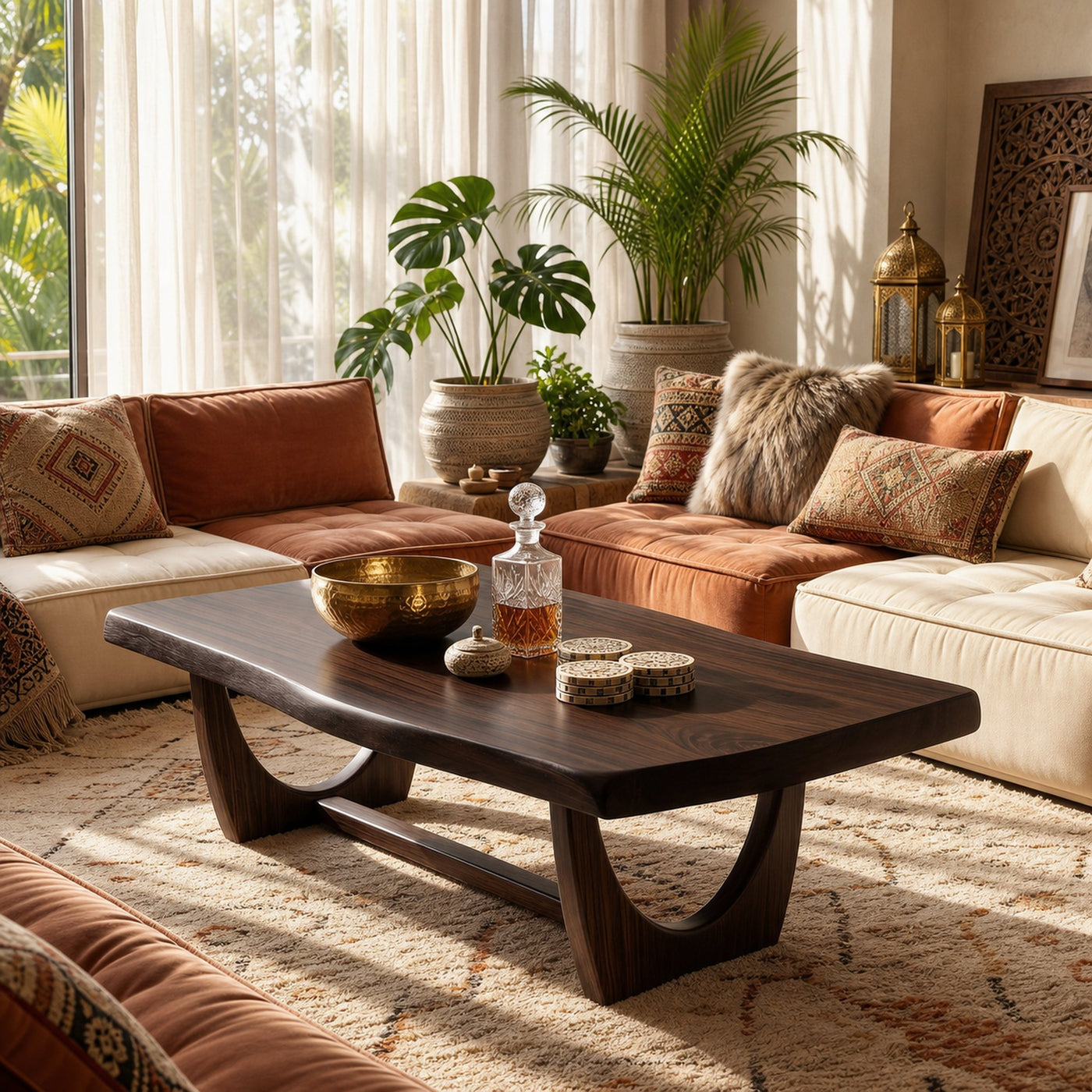 Cottage Coffee Table For Garden Style Room - product view 7