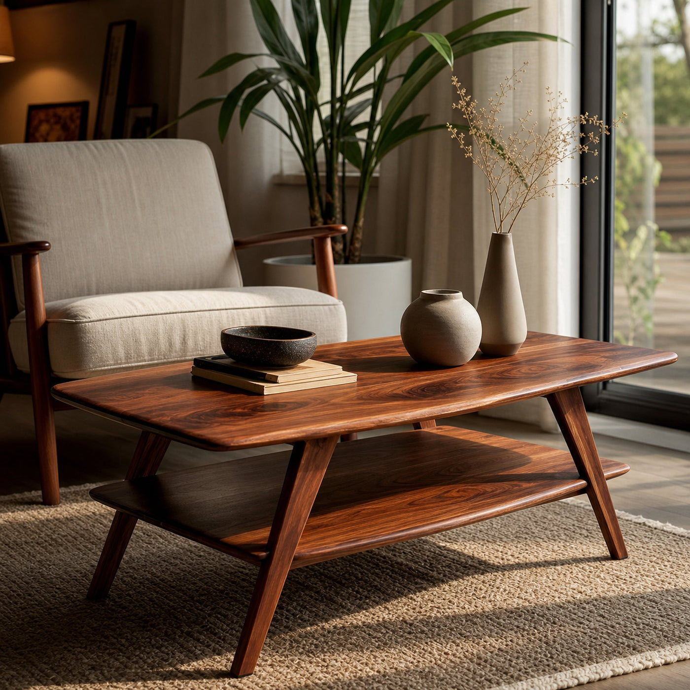 Elegant Rustic Coffee Table With Storage For Living Decor - product view 6