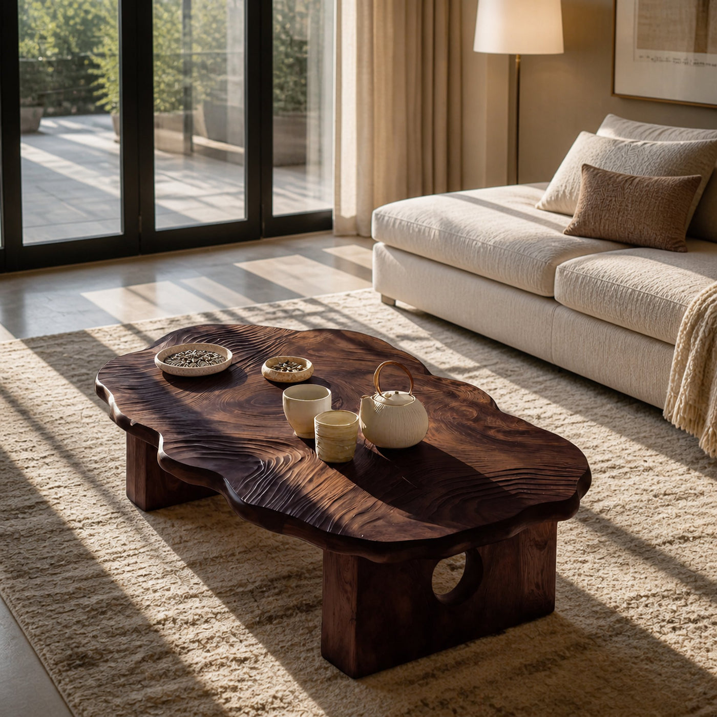 Farmhouse Handcrafted Abstract Coffee Table For Living Room - product view 7