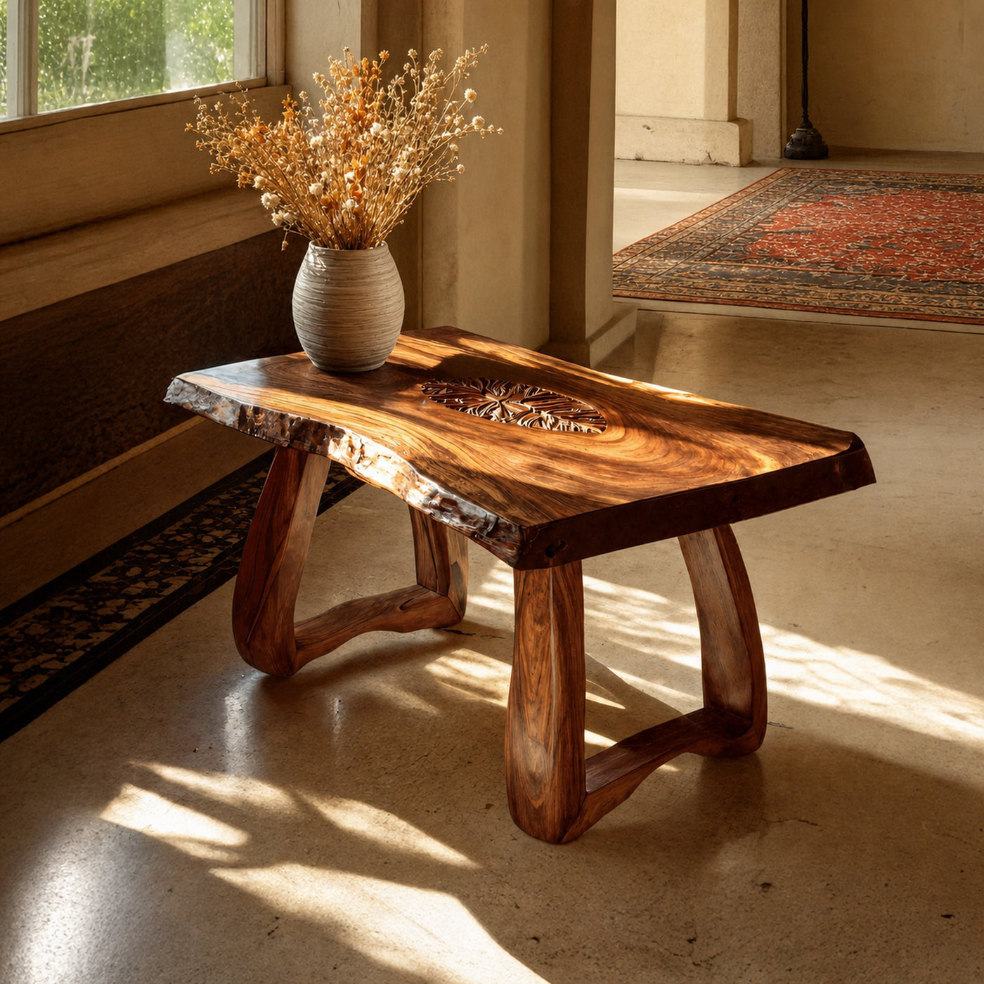 Farmhouse Handcrafted Live Edge Coffee Table For Furniture Decor