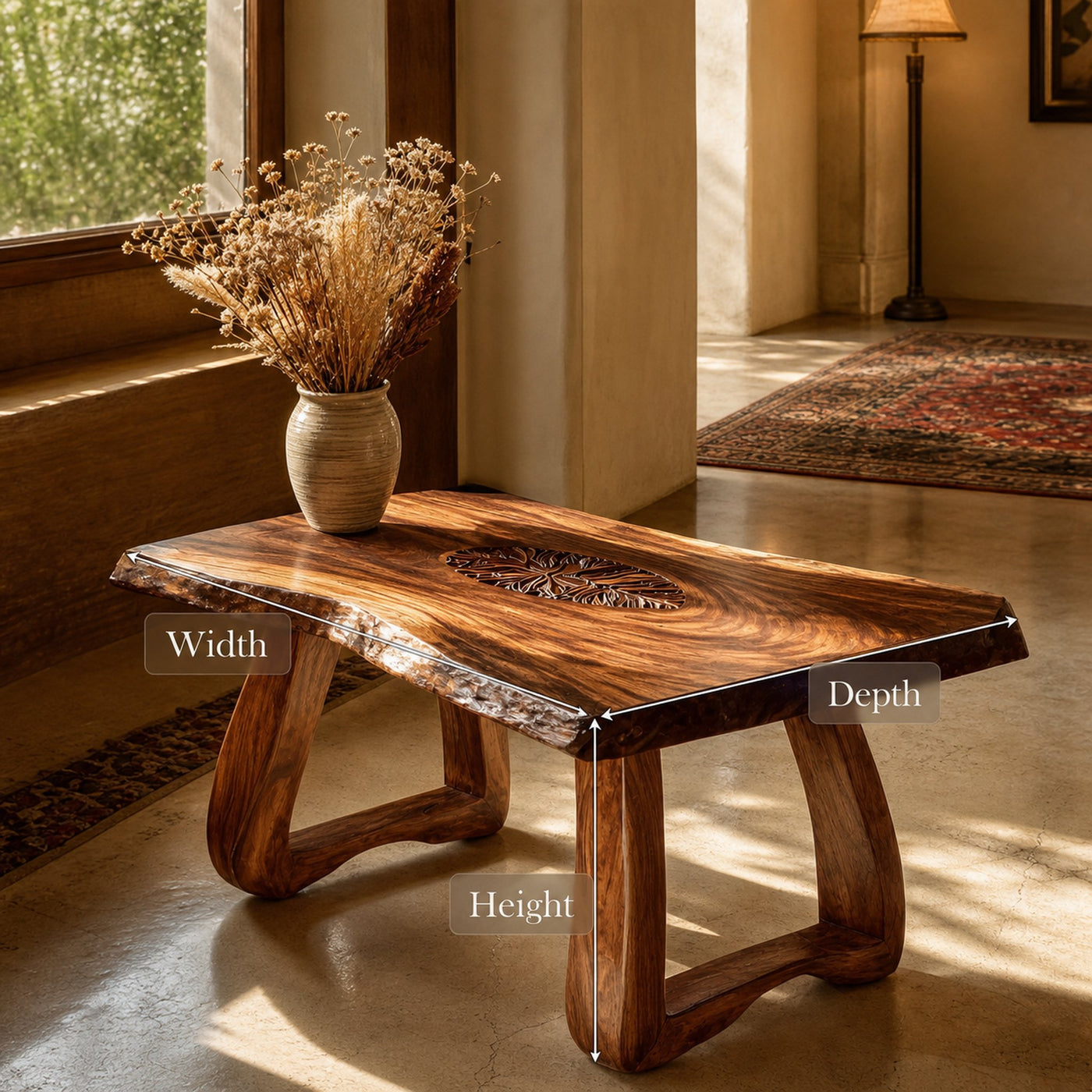 Farmhouse Handcrafted Live Edge Coffee Table For Furniture Decor - product view 6