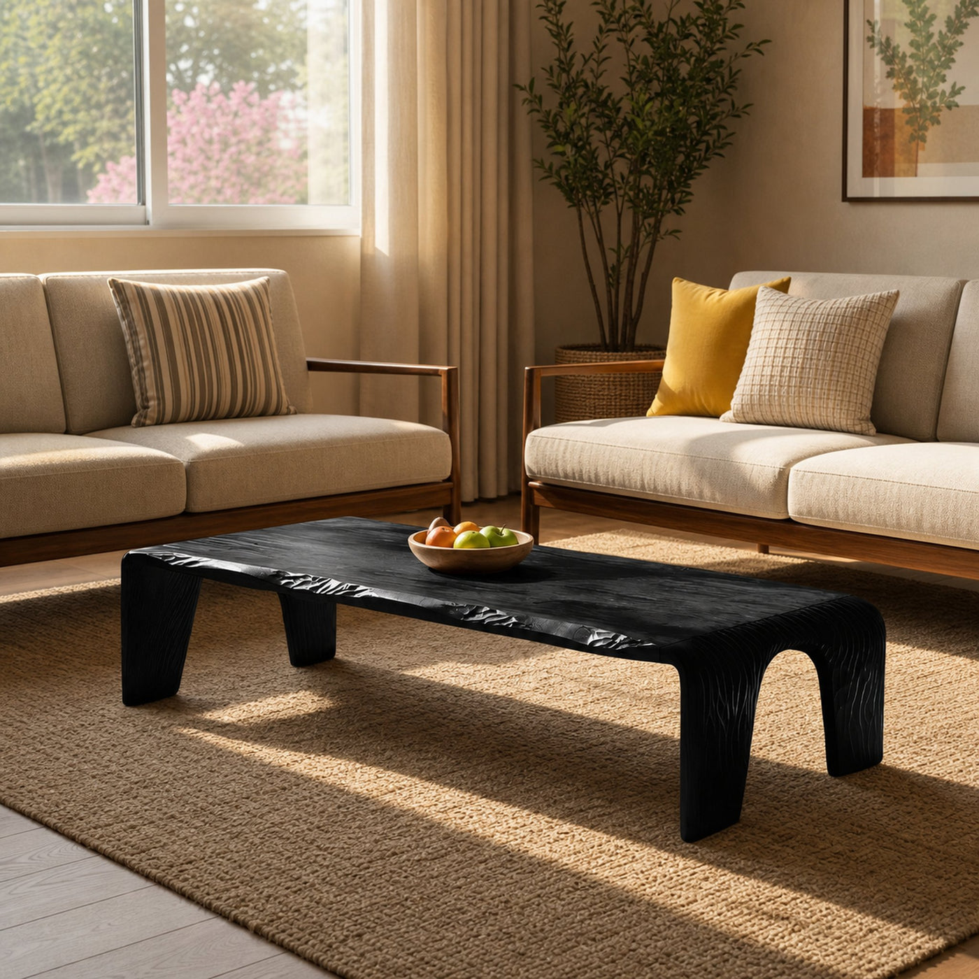 Farmhouse Handcrafted Live Edge Table For Living Room Decor - product view 7